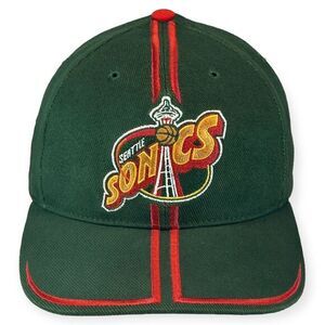 Vintage‎ NBA Seattle Supersonics Sports Specialties Strapback Hat Logo Spellout
